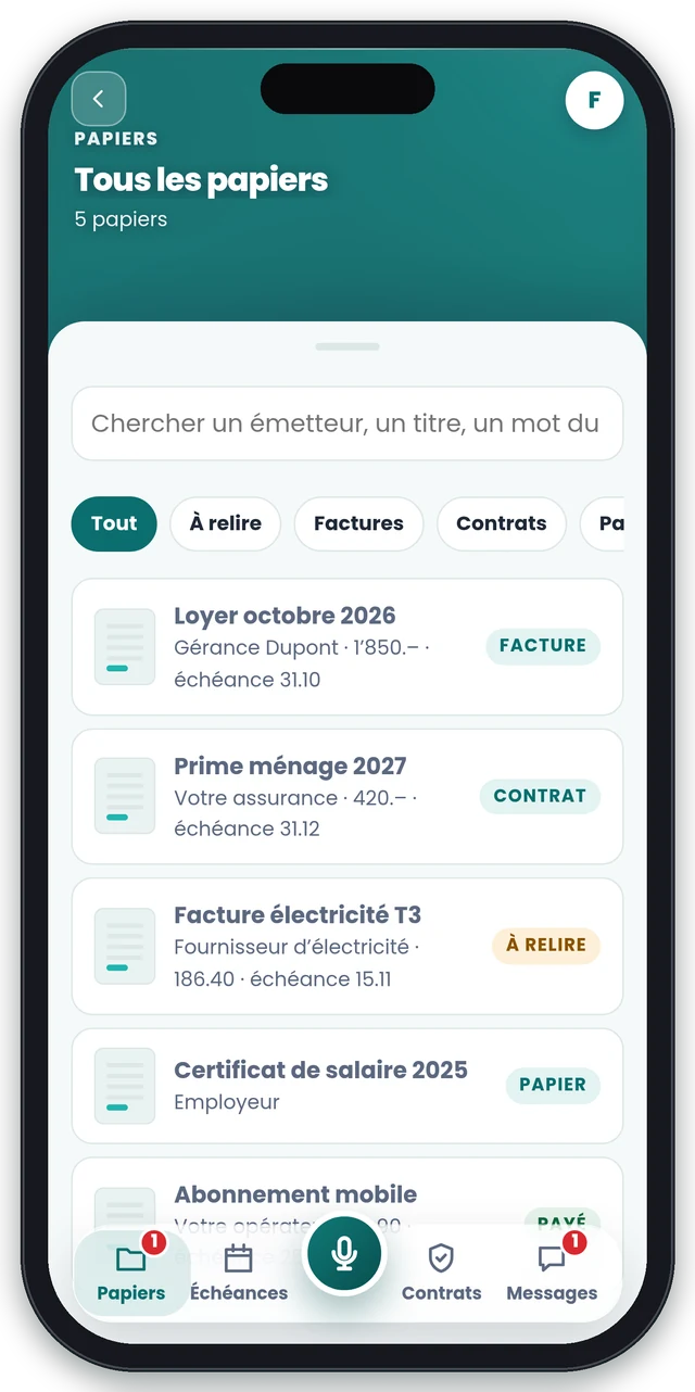 Le classeur de Tydy : recherche, filtres et papiers vérifiés ou à relire